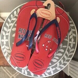 Havaianas Red Sox Flip Flops sz 13 NWT